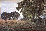William Trost Richards Canvas Paintings - Tennysons Farm, Farmington, Isle of Wight